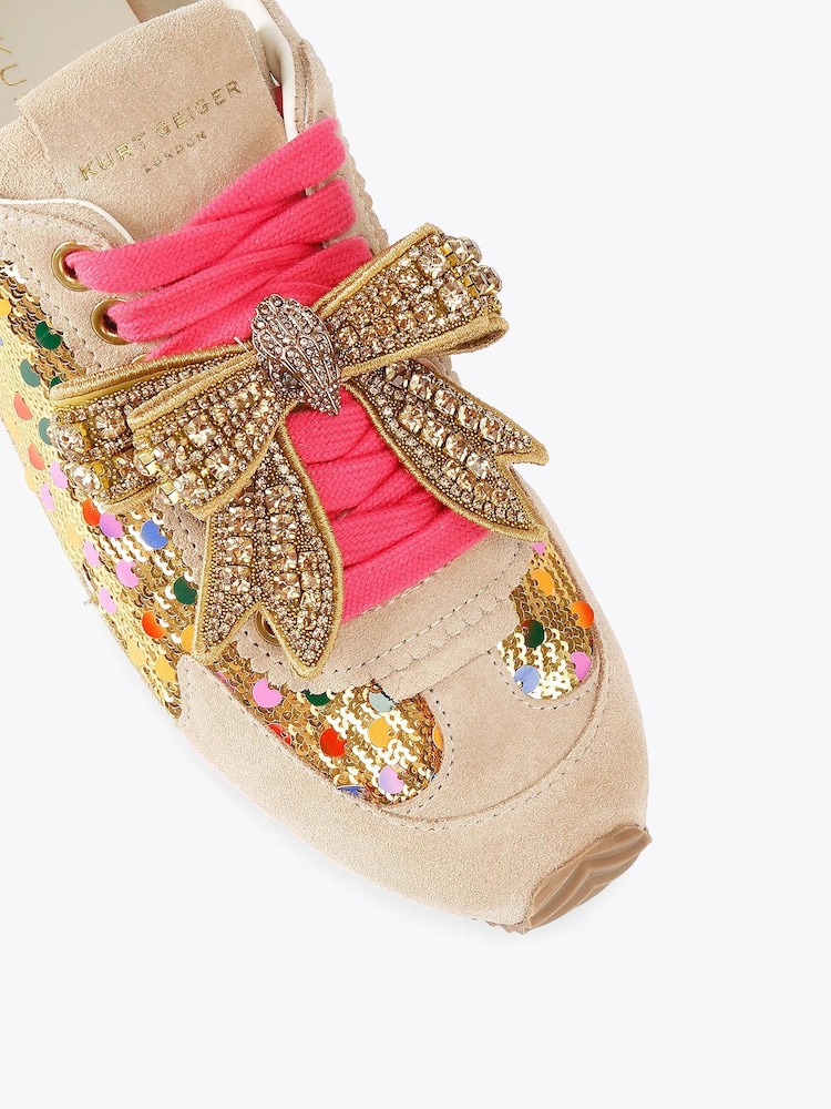 Kurt Geiger London Gold Islington Bow Trainers - Image 5 of 5 Kurt Geiger London Gold Islington Bow Trainers - Image 5 of 5