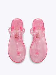 Kurt Geiger London Pink Maddison T-Bar Sandals - Image 2 of 4