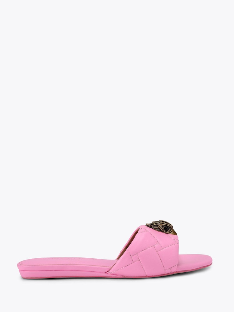 Kurt Geiger London Pink Kensington Flat Sandals - Image 1 of 4