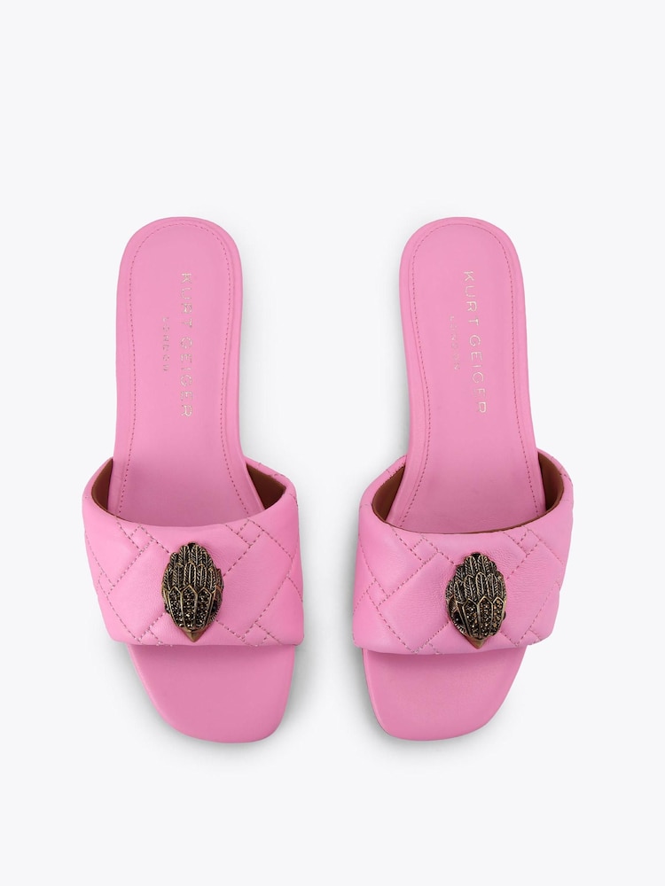 Kurt Geiger London Pink Kensington Flat Sandals - Image 2 of 4