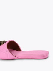 Kurt Geiger London Pink Kensington Flat Sandals - Image 3 of 4