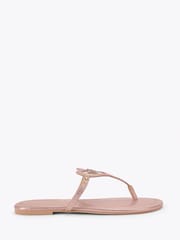 Kurt Geiger London Pink T Bar Flat Sandals - Image 1 of 4