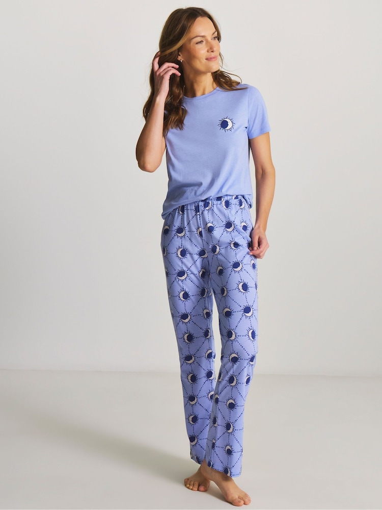 Simply Be Blue Value Celestial Pyjamas Set - Image 1 of 4 Simply Be Blue Value Celestial Pyjamas Set - Image 1 of 4