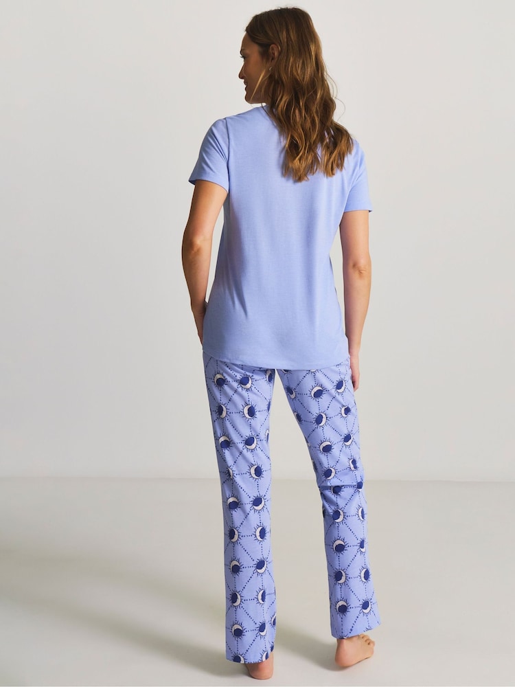 Simply Be Blue Value Celestial Pyjamas Set - Image 2 of 4 Simply Be Blue Value Celestial Pyjamas Set - Image 2 of 4