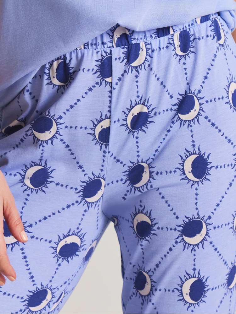 Simply Be Blue Value Celestial Pyjamas Set - Image 4 of 4 Simply Be Blue Value Celestial Pyjamas Set - Image 4 of 4