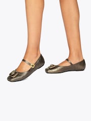 Kurt Geiger London Brown Pimlico Ballerinas Shoes - Image 1 of 5