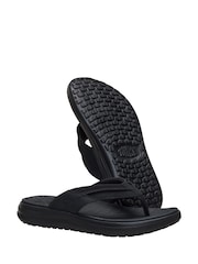 HEYDUDE Black Finn Flip Flop Sandals - Image 2 of 5
