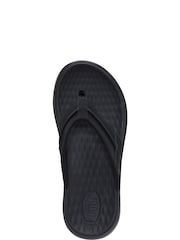 HEYDUDE Black Finn Flip Flop Sandals - Image 4 of 5