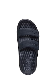 HEYDUDE Black Wave 2 Strap Slide Sandals - Image 5 of 6