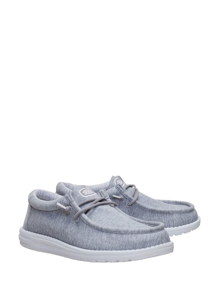 HEYDUDE Grey Wally Stretch Jersey Slip on Shoes - Image 1 of 5 HEYDUDE Grey Wally Stretch Jersey Slip on Shoes - Image 1 of 5