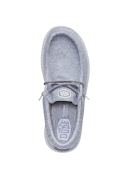 HEYDUDE Grey Wally Stretch Jersey Slip on Shoes - Image 4 of 5