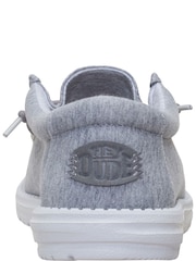 HEYDUDE Grey Wally Stretch Jersey Slip on Shoes - Image 6 of 6
