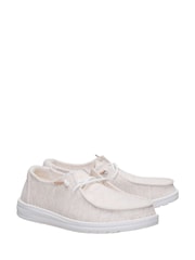 HEYDUDE White Wendy Stretch Jersey Slip On Shoes - Image 3 of 6
