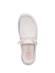 HEYDUDE White Wendy Stretch Jersey Slip On Shoes - Image 5 of 6