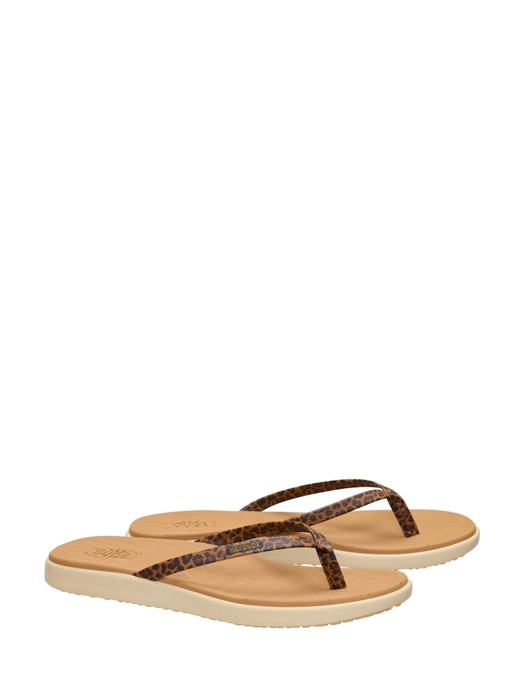 HEYDUDE Brown Maui Breeze Flip Flop Sandals - Image 2 of 6