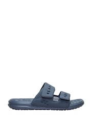 HEYDUDE Grey Wave 2 Strap Slide Sandals - Image 1 of 6