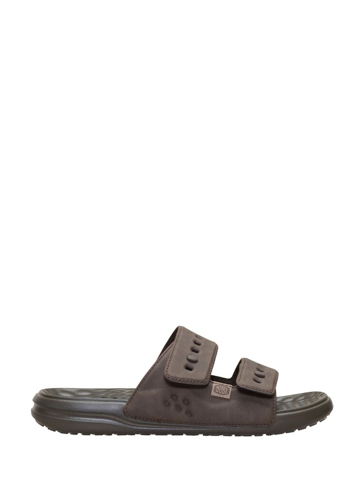 HEYDUDE Brown Wave 2 Strap Slide Sandals - Image 1 of 6