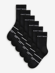 Castore Black Back to School Cushioned Sole Crew Socks 6 Pack - Image 1 of 9