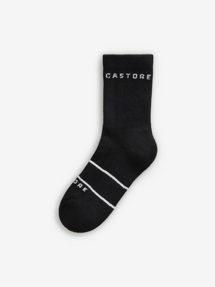 Castore Black Back to School Cushioned Sole Crew Socks 6 Pack - Image 2 of 9