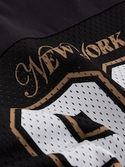 Black/Tan Varsity Long Sleeve T-Shirt (3-16yrs) - Image 3 of 4