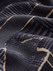 Navy/Blue Print Long Sleeve Tie Waist Shirt Dress - Image 7 of 7
