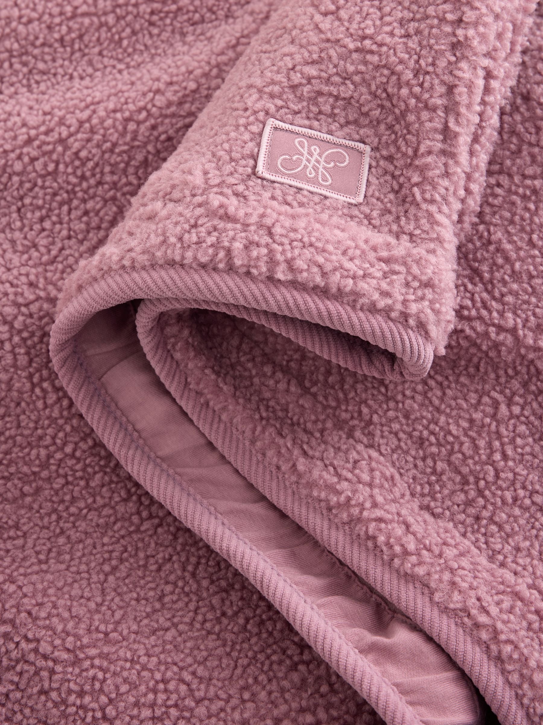Buy Pink Quarter Zip Borg Jacket from Next USA