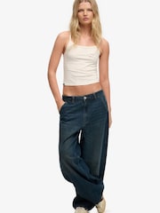 לבן - Superdry Athletic Essential Graphic Cami - תמונה 5 מתוך 6