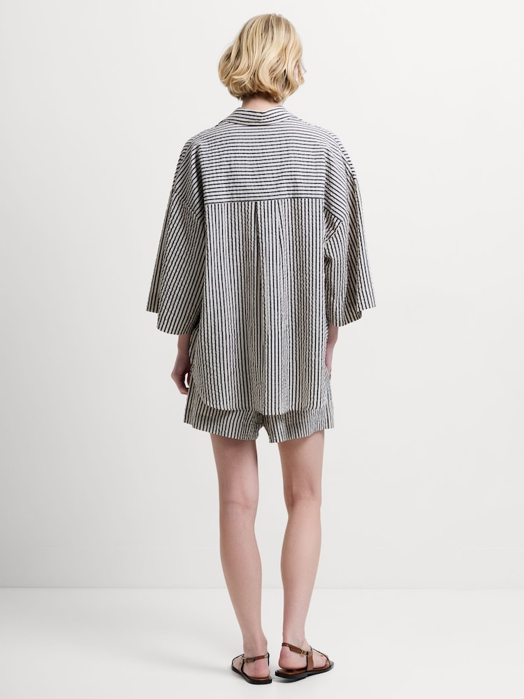 French Connection Black Lia Stripes Top - Image 2 of 6