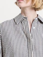 French Connection Black Lia Stripes Top - Image 4 of 6