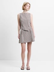 French Connection Brown Lexi Suiting Asymmetric Button Top - Image 1 of 6
