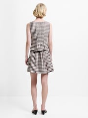 French Connection Brown Lexi Suiting Asymmetric Button Top - Image 2 of 6