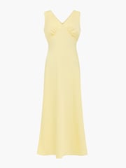 French Connection Yellow Bernice Satin Twill Slip Dress - Image 6 of 6