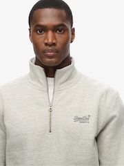Superdry Grey Essential Logo Half Zip Sweatshirt - Image 2 of 6