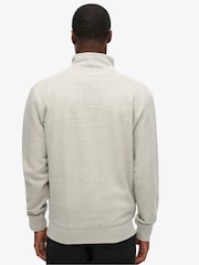 Superdry Grey Essential Logo Half Zip Sweatshirt - Image 3 of 6
