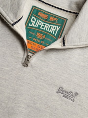 Superdry Grey Essential Logo Half Zip Sweatshirt - Image 6 of 6