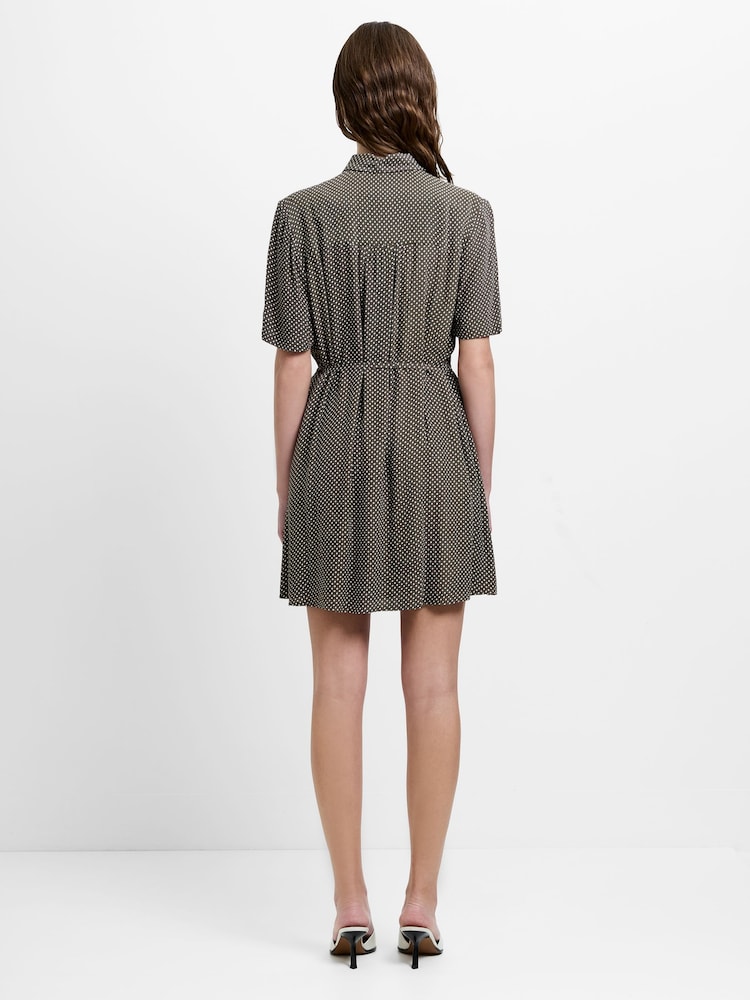 French Connection Green Lizzy Crepe Spot Sundress - Image 2 of 5