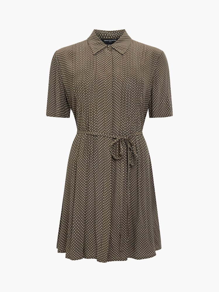 French Connection Green Lizzy Crepe Spot Sundress - Image 5 of 5