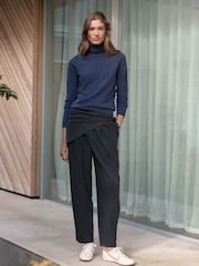 שחור - N. Premium Barrel Trousers - תמונה 1 מתוך 8