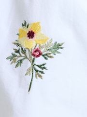 French Connection White Alissa Cotton Embroidered Shorts - Image 7 of 7