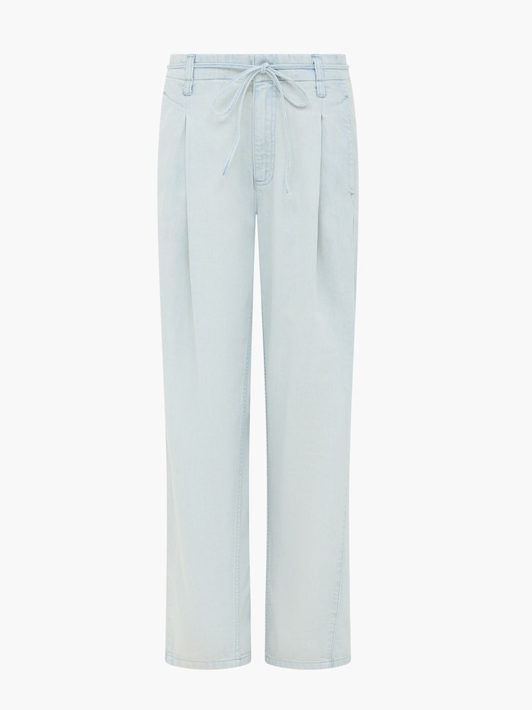 French Connection Blue Chess Denim Tapered Leg Jeans - Image 7 of 7
