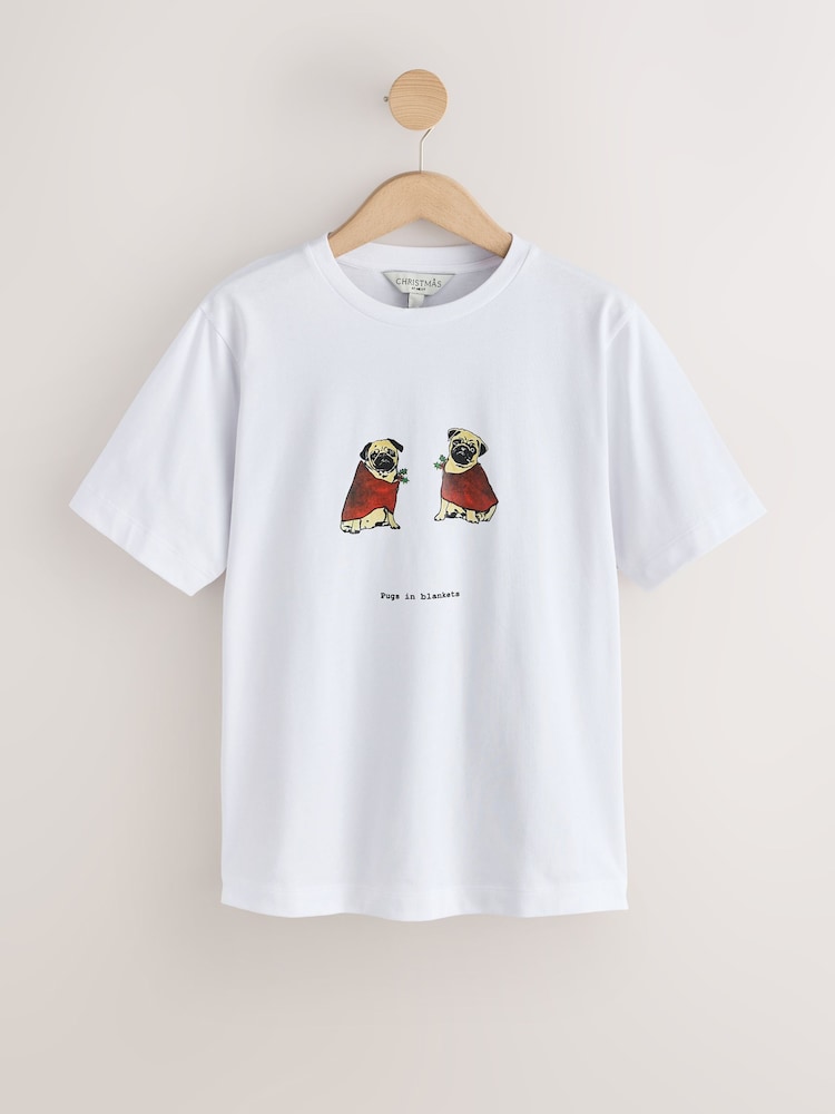 Ecru Christmas Pub Graphic Short Sleeve T-Shirt - Image 1 of 3