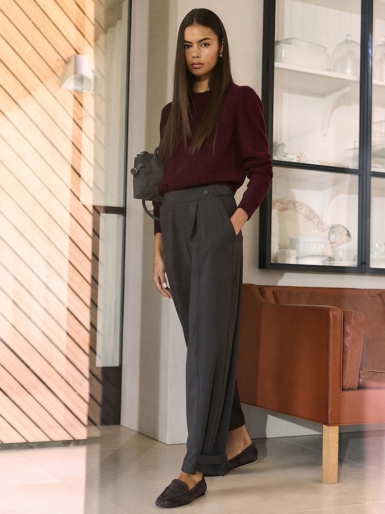 Marron chocolat - N. Premium Barrel Trousers - Image 1 de 9 Marron chocolat - N. Premium Barrel Trousers - Image 1 de 9