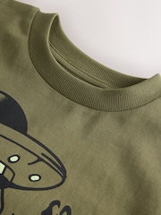 Khaki Alien Short Sleeve Graphic T-Shirt (3-16yrs) - Image 3 of 4