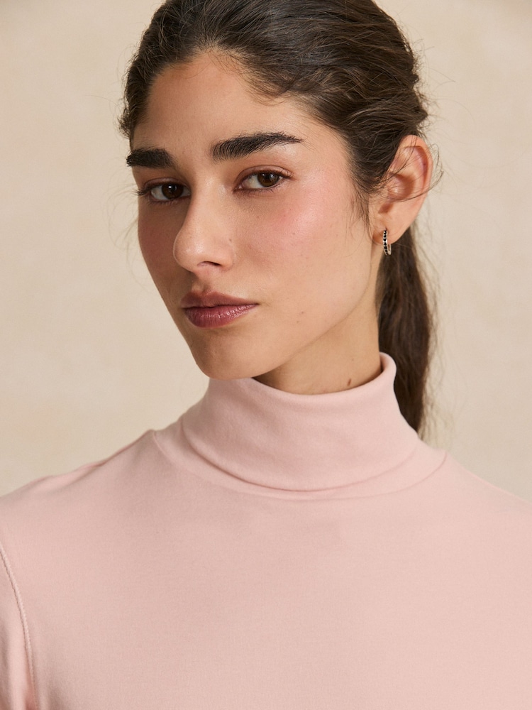 Pink Roll Neck Long Sleeve Top - Image 5 of 5 Pink Roll Neck Long Sleeve Top - Image 5 of 5