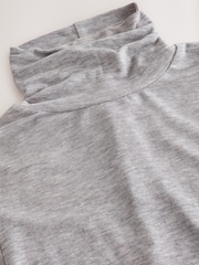 Charcoal Grey N.Premium Wool Roll Neck Long Sleeve T-Shirt - Image 6 of 7