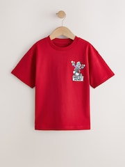 Red Skate Back Print Short Sleeve Graphic T-Shirt (3-16yrs) - Image 1 of 4