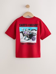Red Skate Back Print Short Sleeve Graphic T-Shirt (3-16yrs) - Image 2 of 4
