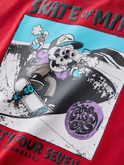 Red Skate Back Print Short Sleeve Graphic T-Shirt (3-16yrs) - Image 4 of 4