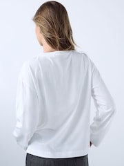White Snoopy Licence Graphic Crew Neck Long Sleeve Top - Image 6 of 6