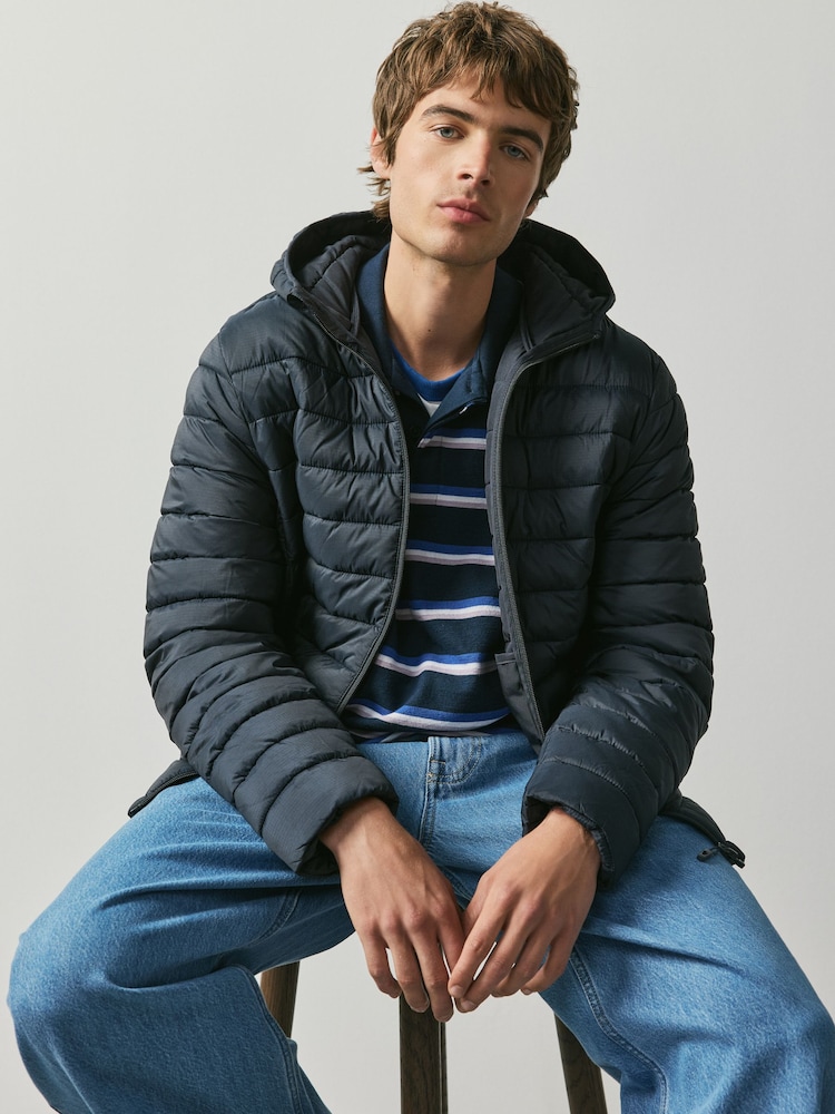 Navy Lightweight Shower Resistant Quilted Jacket - Image 1 of 6